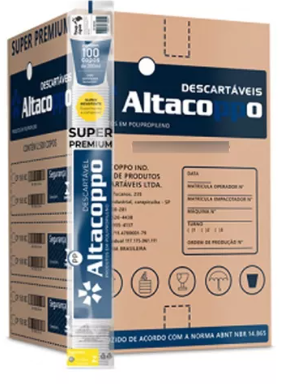 ALTACOPPO - COPO PP 500ML PREMIUM TRANSPARENTE - CX.20X50UN