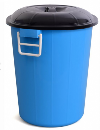 PLASTICOS MB - LIXEIRA 109L C/ ALCA E TAMPA PRETA COLOR - UN (0060)