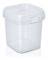 PLASTILANIA - POTE QUADRADO 220ML C/ TAMPA - PT.10UN