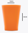 PLASTILANIA - COPO PIC-200 LARANJA - CX.60X10UN